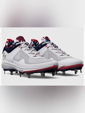 Under Armour Freedom Glyde MT USA Womens Softball Cleats 3026010-100 Size 8